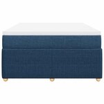 vidaXL Sommier à lattes de lit avec matelas Bleu 140x200 cm Tissu