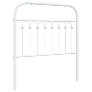 vidaXL Tête de lit métal blanc 90 cm