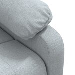 vidaXL Fauteuil électrique de massage Gris clair Tissu