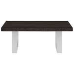 vidaXL Étagère de vasque murale acier et bois de chêne massif