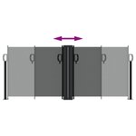 vidaXL Auvent latéral rétractable anthracite 100x1000 cm