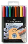 Etui de 8 marqueurs CD/DVD MULTIMARK permanent F, fin FABER-CASTELL