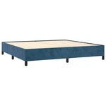 vidaXL Sommier à lattes de lit et matelas Bleu foncé 200x200cm Velours