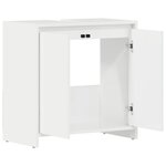 vidaXL Armoire de salle de bain Blanc brillant Bois d'ingénierie
