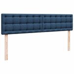 VidaXL Cadre de lit ottoman avec matelas bleu 200x200cm tissu