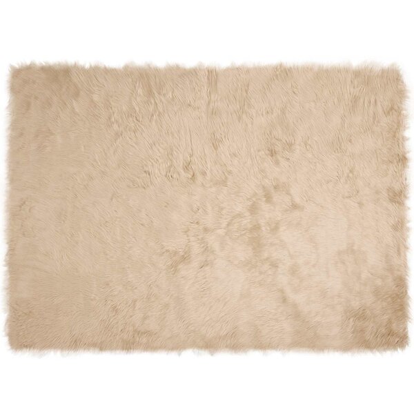 vidaXL Tapis en fausse Tafalla Beige 160 x 230 cm Polyester