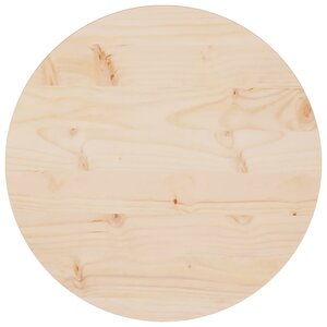 vidaXL Dessus de table Ø50x2 5 cm Bois de pin massif