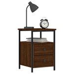 vidaXL Tables de chevet 2Pièces chêne marron 34x35 5x50cm bois ingénierie