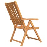 vidaXL Chaises de jardin inclinables lot de 3 bois massif d'acacia