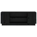 vidaXL Meuble TV Noir 110x35x40 5 cm Bois de pin massif