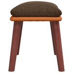 vidaXL Repose-pied Marron 45x29 5x35 cm Tissu et similicuir