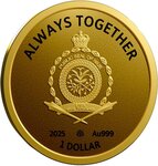 Pièce de monnaie en Or 1 Dollar g 1.24 Millésime 2025 LITTLE ANGEL