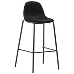 vidaXL Ensemble de bar 5 Pièces Tissu Noir
