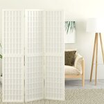 vidaXL Cloison de séparation pliable 3 panneaux 120x170 cm Blanc
