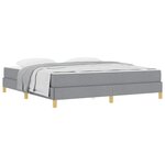 vidaXL Lit à ressorts Gris clair 180 x 200 cm tissu