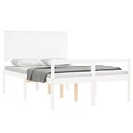 vidaXL Lit pour personne âgée sans matelas blanc 140x190cm bois massif