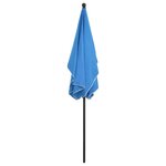 vidaXL Parasol de jardin avec mât 210x140 cm Bleu azuré