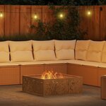 vidaXL Braise Marron 80 x 80 x 30 cm Acier résistant aux intempéries