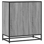 vidaXL Buffet sonoma gris 68x35x76 cm bois d'ingénierie et métal
