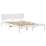vidaXL Cadre de lit avec tiroirs sans matelas blanc 135x190 cm