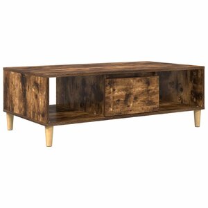 vidaXL Table basse Chêne fumé 102 x 55 x 35 cm Bois d'ingénierie