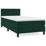 vidaXL Sommier à lattes de lit avec matelas Vert foncé 90x190 cm