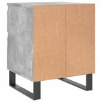 vidaXL Tables de chevet 2 Pièces gris béton 40x35x50 cm bois d’ingénierie
