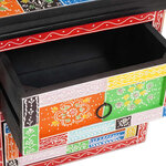 vidaXL Cabinet de chevet avec tiroir Multicolore 40 x 30 x 40 cm