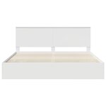 vidaXL Cadre de lit avec tiroir Blanc 200 x 200 cm Bois Ingénierie