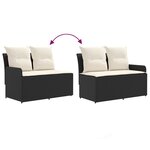 vidaXL Sofa de jardin avec accoudoirs et sofa d'angle 2 Pièce Rotin PE