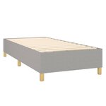 vidaXL Sommier à lattes de lit matelas LED Gris clair 100x200 cm Tissu