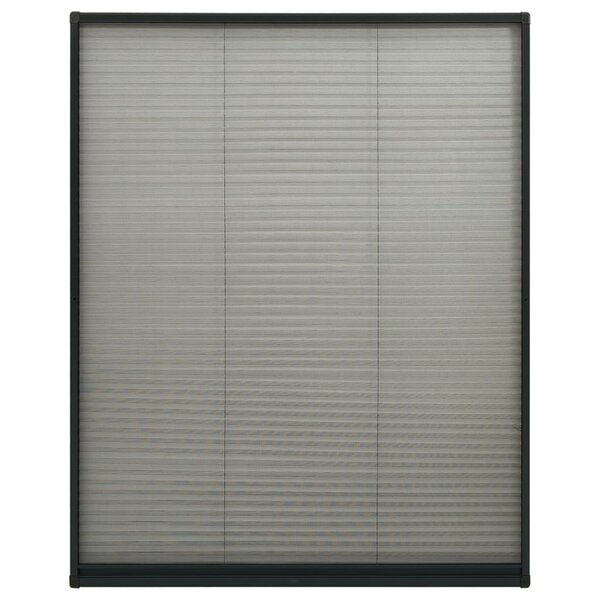 vidaXL Moustiquaire plissée à fenêtre Aluminium Anthracite 100x160 cm