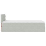 vidaXL Cadre de lit ottoman avec matelas gris clair 80x200 cm velours