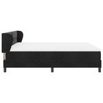 vidaXL Lit à ressorts avec matelas Noir 180 x 200 cm Velours