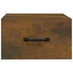 vidaXL Tables de chevet murales 2 Pièces Chêne fumé 35x35x20 cm