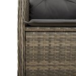 vidaXL Ensemble de bistro de jardin 9 Pièces coussins gris poly rotin