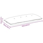 vidaXL Coussin de Dos Gris nuage 120 x 19 x 50 cm tissu