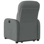 vidaXL Fauteuil inclinable électrique gris foncé tissu