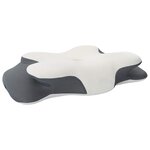 vidaXL Coussin pour le cou Blanc 58 x 37 5 x 12 cm Polyester