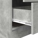 vidaXL Bureau avec rangement 2 Pièces Gris béton 80 x 40 x 76 cm