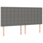 vidaXL Sommier à lattes de lit avec matelas Gris foncé 200x200cm Tissu