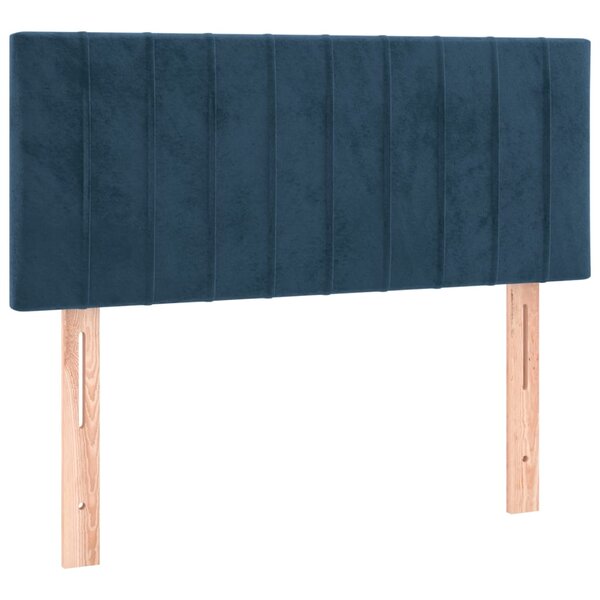 vidaXL Tête de lit Bleu foncé 80x5x78/88 cm Velours