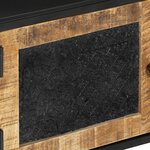 vidaXL Meuble TV 110x30x40 cm bois massif de manguier et fer