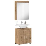 vidaXL Ensemble de mobilier de salle de bain TULUM Chêne artisanal