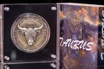 Pièce de monnaie en Argent 12 Dollars g 155.5 (5 oz) Millésime 2024 Twelve Zodiac Signs TAURUS