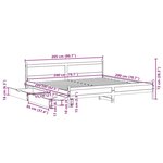 vidaXL Cadre de lit sans matelas blanc 200x200 cm bois massif de pin