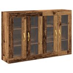 vidaXL Cabinets muraux en vieux bois 2 pièces 69 5 x 34 x 90 cm en bois d'ingénierie