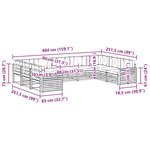 vidaXL Ensemble de canapés d'extérieur 9 Pièces Gris Naturel et Clair