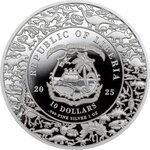 Pièce de monnaie en Argent 10 Dollars g 31.1 (1 oz) Millésime 2025 Jurassic Life STEGOSAURUS