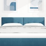 Headboard LED vidaXL en velours bleu foncé 80 cm  capitonné